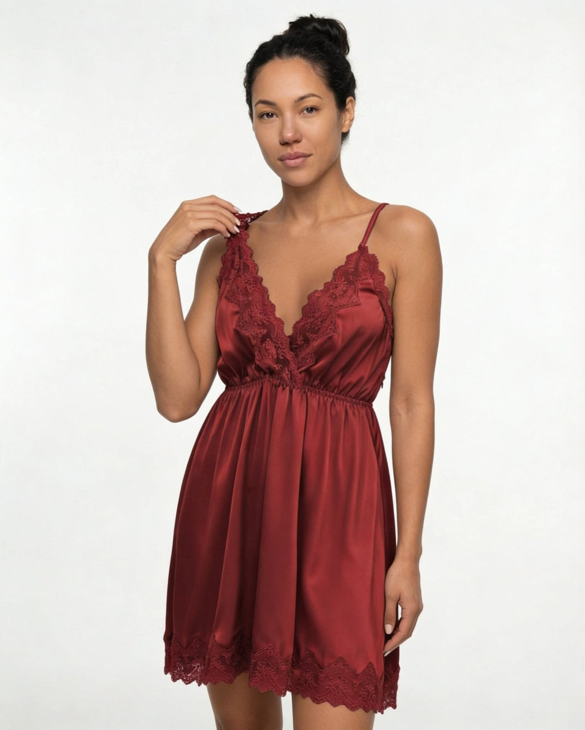 Satin Chemise Robe Set