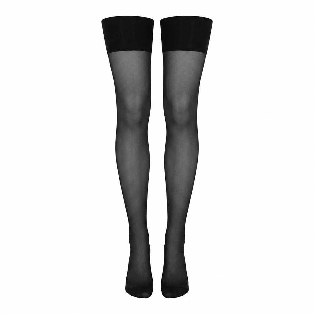 Sheer Wide-Band Hold-Up Stockings