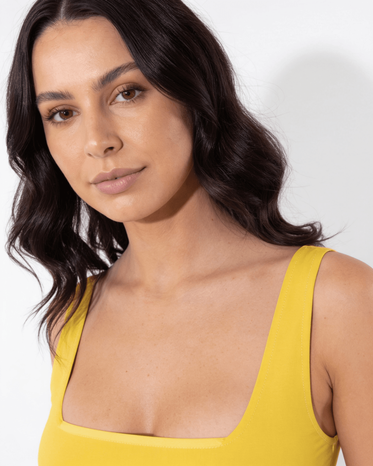Square-Neck Ruched Bodycon Mini Dress