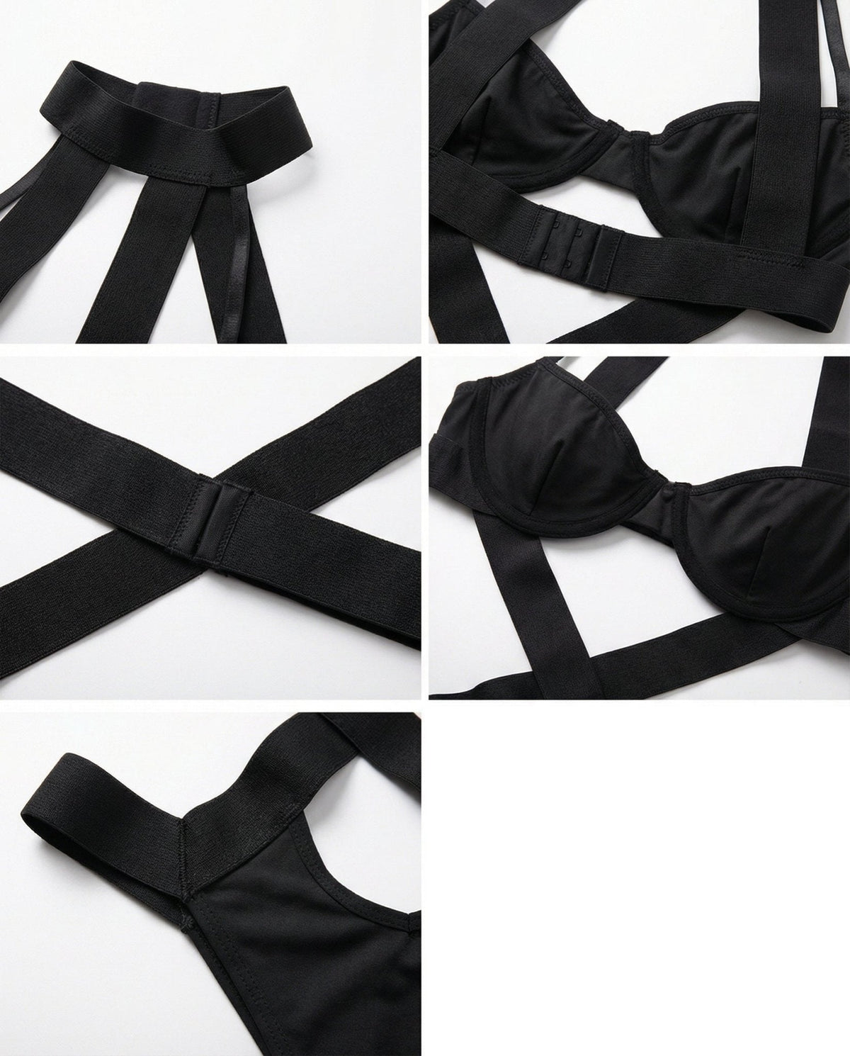 Strappy Halter Teddy With Cutout Panels
