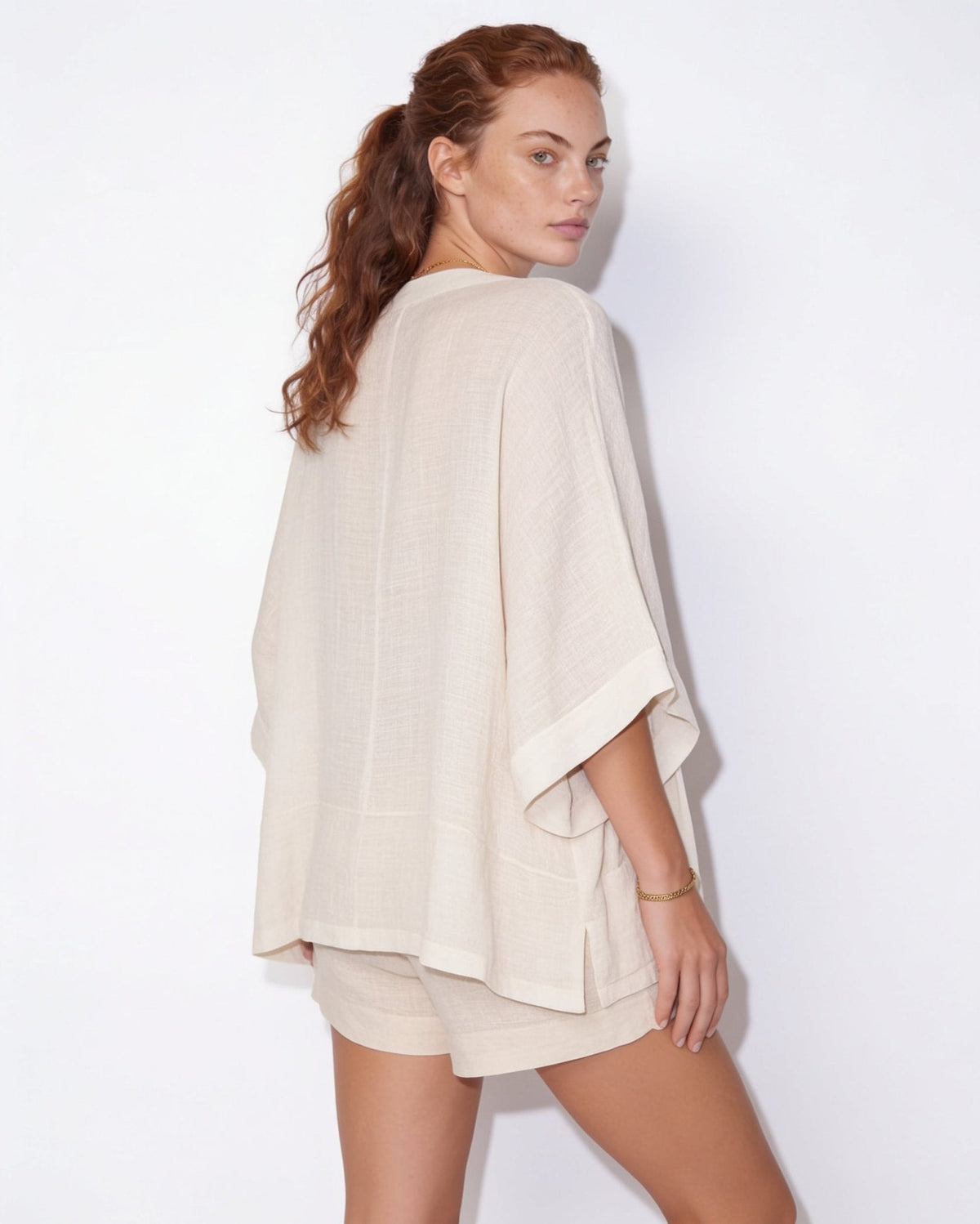V-Neck Kimono Cover-Up Co-ord