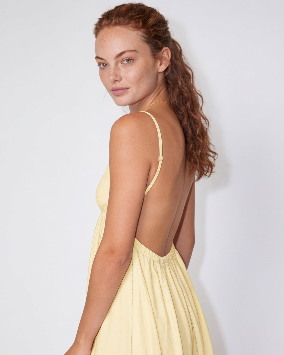 V-Neck Spaghetti-Strap Empire Waist Maxi Dress